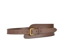 Ceinture large élastique en peau de vache for femme, corset ajustable, for robes, hauts, tuniques, style Obi, accessoires de mode, ceinture extensible et confortable for tenues décontractées(Khaki_95c