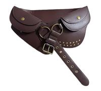 Ceinture large en polyuréthane pour femmes et hommes, pantalons et robes, cosplay, événement, rassemblement, ceinture pour perfectionnement de scène, accessoire de mode, marron, Beauté de masse