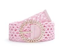 Ceinture large tressée en coton de style robe réglable robe tressée tressée pour les voyages à la plage, rose, Una dimensione, Une dimension