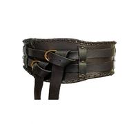 Ceinture Large Vintage Médiévale pour Hommes, Armure de Chevalier Viking, en Cuir Pu, Steampunk Pirate, Large Ceinture pour Adultes, Accessoires D'Halloween