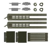 Ceinture Légère Multifonctionnelle Tactique Plate forme de Montage Sous Charge Polyvalente Avec Fixation Élastique Cintre de Poche MOLLE for Équipement Tactique et Airsoft(Green)