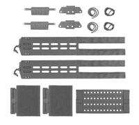 Ceinture Légère Multifonctionnelle Tactique Plate forme de Montage Sous Charge Polyvalente Avec Fixation Élastique Cintre de Poche MOLLE for Équipement Tactique et Airsoft(Gray)