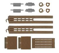 Ceinture Légère Multifonctionnelle Tactique Plate forme de Montage Sous Charge Polyvalente Avec Fixation Élastique Cintre de Poche MOLLE for Équipement Tactique et Airsoft(Brown)