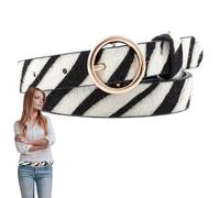 Ceinture léopard - Ceinture imprimée léopard pour femme - Toutes saisons - Boucle décorative pour pantalon en denim, jupes, vestes, robes, zébré, Refer to description