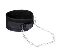 Ceinture Lestée Pour Tractions - Ceinture de Dip Renforcée à Chaîne pour Haltérophilie - Équipement de Musculation à Double Anneau D avec Sangle de Soutien pour Fitness à Domicile
