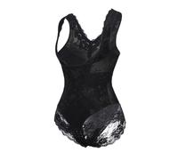 Ceinture Lombaire Femme Body Gainant en Dentelle Florale for Femme, contrôle Ferme du Ventre, Amincissant, Ouvert, Buste, Dos Nu, rehausseur de Fesses(Black,M)