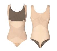 Ceinture Lombaire Femme String Sexy en Maille for Femmes, Effet Patchwork, Confortable, réducteur de Ventre, Amincissant, Body, rehausseur Hanches(Beige,XX-Large)