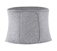 Ceinture lombaire thermique en coton pour le bas du dos - Élastique isolé en velours tricoté - Pour homme et femme - Soutien dorsal - Réchauffeur de ventre - Ceinture abdominale post-partum, gris, L