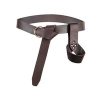 Ceinture médiévale avec fourreau d'épée, ceinture Viking en cuir et fourreau d'épée grenouille, étui de pirate Renaissance, marron, Ring holster