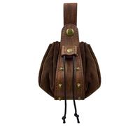 Ceinture médiévale en cuir avec cordon de serrage - Sac à main vintage - Sac banane pour déguisement - Pour événement fantaisie, cosplay, fête, Marron - Section 2