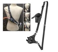 Ceinture médiévale en cuir avec étui pour épée, poignard, grenouille, costume d'Halloween, chevalier, guerrier, pirate, épée, poignard, grenouille, étui réglable, ceinture d'épaule punk, LARP,