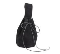 Ceinture médiévale en cuir synthétique pour cosplay, sac banane vintage avec cordon de serrage et support de téléphone pour homme et femme, sac de ceinture de renaissance, porte-monnaie, Noir , Taille