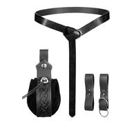 Ceinture médiévale pour collectionneurs - Pochettes pirate en polyuréthane, kit de cosplay décoratif, collection d'accessoires à thème | Accessoire de costume Renaissance pour homme et femme