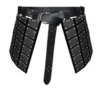 Ceinture médiévale pour les cuisses, ceinture médiévale, costume de chevalier en cuir synthétique, ceinture de costume, jupe de cuisse double face et
