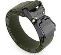 Ceinture militaire tactique unisexe SURVIVAL, verte, nylon polypropylène, 125 cm