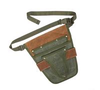 Ceinture multi-poches pour outils de jardinage, sac banane en toile robuste avec 2 sangles de sécurité, réglable jusqu'à 95 cm pour le travail en plein air