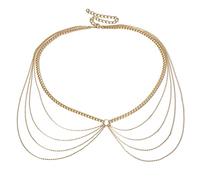 Ceinture Multicouche En Chaîne De Ventre Pour Femmes, En Alliage, | Long Pompon Décoratif