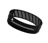 Ceinture multifonctionnelle - Respirant - Sac de rangement dissimulé - Ceinture de course réglable - Poche cachée à la taille, Couleur : noir