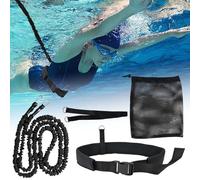 Ceinture Natation Piscine Adulte - Résistance Ajustable 2.5-7.5m - Élastique Entraînement - pour Piscine sans Contre-Courant - Fitness Aquatique & Rééducation - Ceinture Flottante,Accessoire Natation