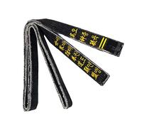 Ceinture noire brodée personnalisée pour arts martiaux, taekwondo, karaté, Moodukkwan, ceinture de lavage vintage, noir, 320cm