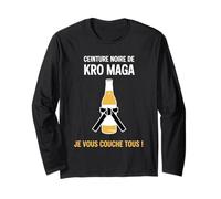 Ceinture Noire de Kro Maga Humour Bière Arts Martiaux Manche Longue