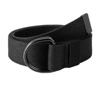 Ceinture Noire Élastique en Toile Avec Double Boucle en D - Réglable pour Pantalons de Loisirs, Pantalons de Travail, Jeans