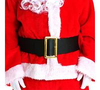 Ceinture noire épaisse pour déguisement adulte - Taille L - Aspect cuir - Ceinture de Père Noël / pirate - Accessoire de ceinture