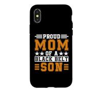 Ceinture Noire fière de karaté pour Fils, praticien d'arts Martiaux Coque pour iPhone X/XS