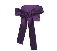 Ceinture Obi japonaise large en satin imitation soie pour kimono corset ceinture ceinture, violet, total length: 106.30 in / 270 cm
