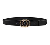 Only Onlrasmi PU Jeans Belt Noos Ceinture, Black/Detail: Black/Gold Buckle, 95 Femme