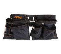 Ceinture Poche Nylon-Sac Outils - EDMA - 280055 - 12 Rangements - 2 Porte Marteaux - Sangle Réglable
