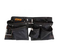 Ceinture Poche Nylon-Sac Outils - EDMA - 280055 - 12 Rangements - 2 Porte Marteaux - Sangle Réglable