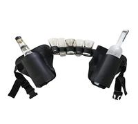 Ceinture Porte-bières Ultra-résistante | Matériau de qualité Militaire, Facile à Nettoyer | Peut contenir 5 Verres et 2 Bouteilles for Le Camping