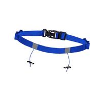 Ceinture Porte-dossard de Triathlon Ajustable avec Passants et 6 Attaches Rapides pour La Nourriture, Idéale pour L'entraînement et La Course, Bleu
