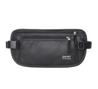 Ceinture porte-monnaie en cuir synthétique - Porte-passeport sécurisé avec blocage RFID, sac banane Undercover (noir)