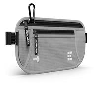 Zero Grid Ceinture Porte-Monnaie avec Blocage RFID - Portefeuille de Voyage dissimulé, Cendre, Taille Unique