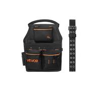 VEVOR Ceinture Porte Outil 14 Poches Ceinture à Outils Tour de Taille Ajustable 83-127 cm Sacoche Charpentier Amovible et Réglable Sac à Outils pour Électricien Construction Homme Chantier Bricolage