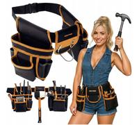 Ceinture porte-outils de chantier 22 poches, porte-marteau