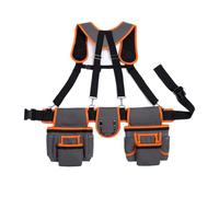 Ceinture porte-outils réglable pour constructeurs équipée de porte-outils multi-poches et sangles renforcées Ceinture de construction avec bretelles