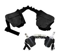 Ceinture Porte-Verres à bière et à Shot - Porte-gobelet réglable for Une Utilisation Mains Libres, Sangle résistante, idéale for Les fêtes, la randonnée et Les journées à la Plage(Black)