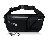 Ceinture portefeuille Mycarbon avec radio-étiquette, vous protégeant contre les pickpockets - Portefeuille secret caché sous les vêtements, imperméable à l’eau - Tour de taille jusqu'à 15,2 cm