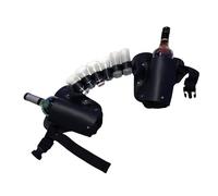 Ceinture Portes-Bouteille De Bière 120x18.3 Cm Cuir Noir Porte À Boucle Ceintures Réglable Portes- Bières Contenir 2 Canettes De pour Homme, Femme, Cadeau Fête