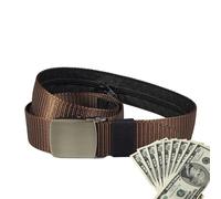 Ceinture pour argent de voyage - Poche secrète à fermeture éclair dissimulée - Ceinture de sécurité anti-pickpocket, porte-monnaie caché, accessoire vestimentaire sûr, sac de rangement plat discret