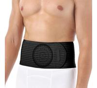 Ceinture pour Hernie Ombilicale pour Hommes, Ceinture Hernie Ombilicale, Maille Respirante, Douce pour la Peau et Confortable(Black,Large)
