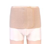Ceinture pour Hernie Ombilicale pour Hommes et Femmes avec Coussinet de Compression, Ceinture Abdominale pour Hernies Nombril, Ventrale et Nombril(Beige,Large)