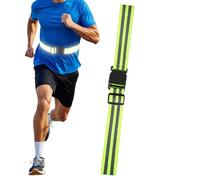 Ceinture réfléchissante - Bande de sécurité de 120 cm, sangle élastique réglable, ceinture haute visibilité | Course de nuit, cyclisme, jogging, équitation, équipement pour homme et femme, utilisation