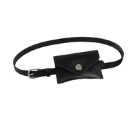 Ceinture réglable en cuir PU - Design fin - Rangement spacieux - Activité de plein air - Élégant - Sac minceur, Noir , Taille unique, Beauté de masse