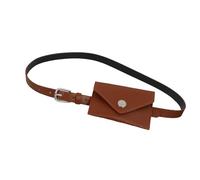 Ceinture réglable en cuir PU - Design fin - Rangement spacieux - Activité de plein air - Élégant - Sac minceur, Couleur caramel., Taille unique, Beauté de masse