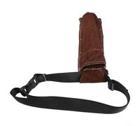 Ceinture réglable en cuir résistant à la chaleur et renforcé pour un rangement sécurisé des électrodes avec ajustement confortable à la taille (marron à deux couches)