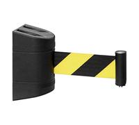 Ceinture rétractable à fixation murale, Cordon Barrier, Barrier Belt Wall Mount Retractable Belt Barriers Warning Tape(5m/16.4ft)